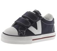 Victoria Basket Basse Unisexe Tribu Toile & Logo en Contraste & Scratch 1065163 pour Enfants Marino 29