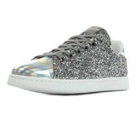 Victoria Basket Basse Tenis Paillettes & Détails Métallisés & Lacets Assortis 112558 pour Femme Plata 38