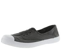 Baskets femme sans lacets Victoria 1915 anglaise toile lavÃ©e Gris 37