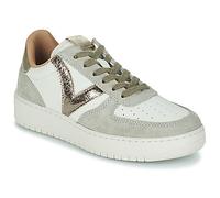 Baskets - VICTORIA - Madrid - Cuir fendu - Métallisé - Kaki - Femme - 39 37