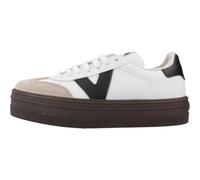 Victoria Basket basse Barcelona Ciclista 1092172 Effet cuir Plateforme Bout croûte Femme Blanco 36