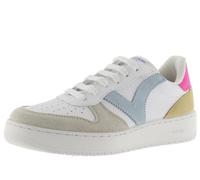 Victoria Baskets Madrid Effet Cuir & Pièces Multicolores en Daim & Bout Perforé 1258246 pour Femme Fucsia 38