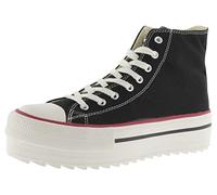 Victoria Baskets Montantes Tribu Toile & Logo Rétro & Semelle Double Crantée 1061121 pour Femme Negro 39