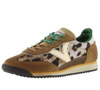 Victoria Baskets Saturno Nylon Imprimé Animal & Pièces en Daim Assorties & Semelle Crantée 1158103 pour Femme Camel 37
