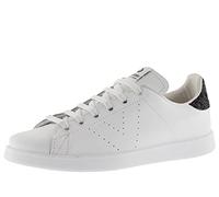 Victoria Baskets Tenis Cuir & Partie Arrière Pailletée & Logo Perforé 1125104 pour Femme Negro 36