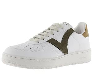 Victoria Baskets Unisexe Madrid Effet Cuir & Pièces Colorées en Contraste & Bout Perforé 1258201 pour Adulte Kaki 38