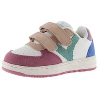 Victoria Baskets Unisexe Tiempo Effet Cuir & Pièces Multicolores en Daim & Bandes Auto-Agrippantes 1124116 pour Enfants Rosa 23