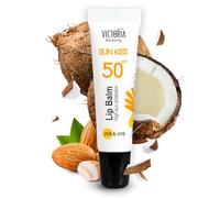 Victoria Beauty Baume à lèvres, protection solaire pour les lèvres, SPF 50, avec SPF 50, UVA et UVB, avec protection à large spectre, formule imperméable, 10 ml