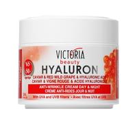 Victoria Beauty Crème Liftante Jour et Nuit Anti-Rides Hyaluronique, Rétinol, Caviar et Raisin Rouge - Hydratant Anti-Âge Visage à l'Acide Hyaluronique pour les 50 à 65 ans et plus