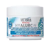 Victoria Beauty - Crème Visage Jour et Nuit - Micro-Collagène & Acide Hyaluronique - Anti-Vieillisement (Age 40+)- Hyaluron et ambre Algues - 50ml