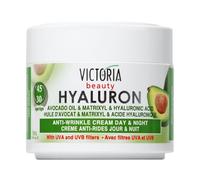 Victoria Beauty Hyaluron Crème anti-ride jour et nuit à l'huile d'avocat et Matrixyl avec filtres UV Pour les plus de 30 ans 50 ml