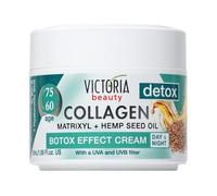 Victoria Beauty Lot de 2 crèmes au collagène à l'acide hyaluronique, anti-âge à l'acide hyaluronique, avec niacinamide et matrixyl 3000, crème contour des yeux contre les rides, hydratant pour le