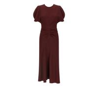 Victoria Beckham - Bela Fluid Cady Midi Dress - Femme - Robes - Brun - Taille: 34 FR