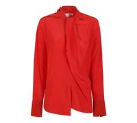 Victoria Beckham, Femme, Blouses et Chemises, Rouge, Taille: 38 FR Drape Detail Blouse