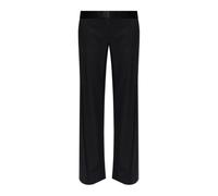 Victoria Beckham - Pantalon Large en Laine Noire - Femme - Pantalons - Noir - Taille: 38 FR
