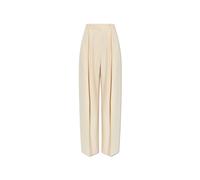 Victoria Beckham - Pleated Pantalons - Femme - Pantalons - Beige - Taille: 38 FR