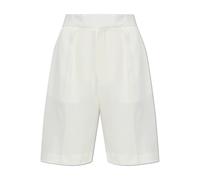 Victoria Beckham - Pleated Shorts - Femme - Shorts - Beige - Taille: 36 FR