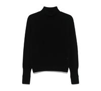 Victoria Beckham - Pull à col roulé en maille côtelée - Femme - Pulls - Noir - Taille: 36 FR