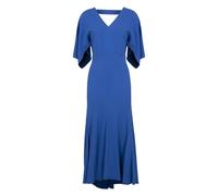 Victoria Beckham - Robe asymétrique à col en V - Femme - Robes - Bleu - Taille: 34 FR