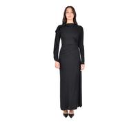 Victoria Beckham - Robe Longue Drapée en Jersey - Femme - Robes - Noir - Taille: 34 FR
