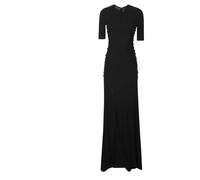 Victoria Beckham - Robe Manches Courtes Plissées - Femme - Robes - Noir - Taille: 36 FR