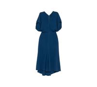 Victoria Beckham - Robe Mi-longue à col en V - Femme - Robes - Bleu - Taille: 38 FR