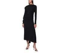 Victoria Beckham - Robe Noire Drapée à Manches Longues - Femme - Robes - Noir - Taille: 38 FR