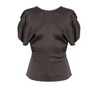 Victoria Beckham - Top à Manches Drapées - Femme - Blouses et Chemises - Gris - Taille: 38 FR