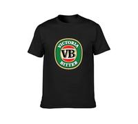 Victoria Bitter Black Men T-Shirt Graphic Printed Top Unisex Tee Black L