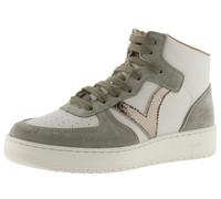 Victoria Bottine Madrid Effet Cuir & Pièces en Croûte De Cuir & Logo Métallisé 1258223 pour Femme Kaki 39