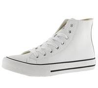 Victoria Bottine Tribu 1065175 | Effet Cuir & Lacets Blancs pour Femme