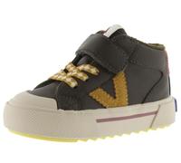 Victoria Bottine Tribu Effet Cuir & Lacets Élastiques & Scratch 1065198 pour Enfants Kaki 29
