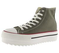 Victoria Bottine Tribu Toile & Logo Rétro & Semelle Double Crantée 1061121 pour Femme Kaki 41