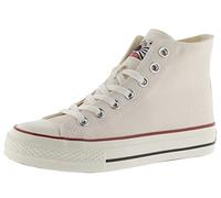 Victoria Bottine Tribu Toile & Logo Rétro & Semelle Finition Brillante 1057101 pour Femme Crudo 41