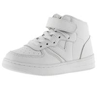 Victoria Bottine Unisexe Tiempo Effet Cuir Blanc Monochrome & Lacets Élastiques & Scratch 1124107 pour Enfants Blanco 22