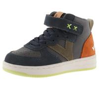 Victoria Bottine Unisexe Tiempo Effet Cuir & Pièces en Croûte De Cuir & Lacets Élastiques & Scratch 1124122 pour Enfants Antracita 31