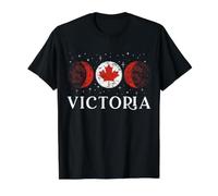 Victoria, Canada, Drapeau Canadien T-Shirt Graphique avec Valeur, Homme, Noir, L