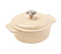 Victoria Cocotte en Fonte Émaillée White Sable Induction 20cm, Dutch Oven