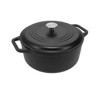 Victoria Cocotte Induction Fonte Émaillée 29cm, Dutch Oven 6,6L, Four Hollandais Sans PTFE et PFOA, Convient pour Feu, Barbecue, Four, Vitrocéramique, Gaz