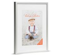 Victoria Collection Cadre photo moderne en aluminium - Cadre photo parfait pour la maison et le bureau - Cadre photo mural gris pour photos portrait et paysage - 15 x 21 cm