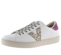 Victoria Femme, berlín Efecto Piel & Glitter, Basket Logo en, Fuschia, 42 EU Troit