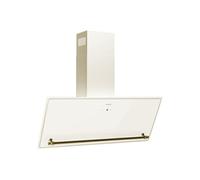 Klarstein Victoria Hotte Aspirante - 90cm Hotte Cuisine Angulaire, Débit d'Air 400 m³/h, Panneau Tactile LED, A++ Énergie, Silencieuse 52 dB, Crème & Or, Extraction & Recirculation