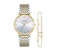 VICTORIA HYDE Montre à Quartz analogique dorée pour Femme en Acier Inoxydable étanche avec Bracelet (Doré)