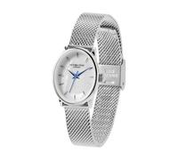 VICTORIA HYDE Montre analogique vintage pour femme en acier milanais, argenté