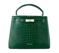 VICTORIA HYDE Sac à main pour femme - En cuir synthétique - Élégant - Grand sac à bandoulière - Avec plusieurs compartiments - Pour le travail, l'école, les voyages, vert, L28 × H23 × T11 cm