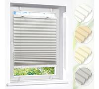 Victoria M. Easyfix Store Plissé sans Percer, Plissé Klemmfix avec Supports De Serrage pour Fenêtres Et Portes, Taille: 85 x 120 cm, Couleur: Gris