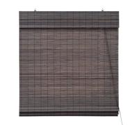 Victoria M. Klemmfix - Store romain en bambou - Protection solaire - Brise-vue - Store à traction latérale - Sans perçage - Pour fenêtres et portes - 80 x 130 cm - Marron foncé