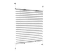 Victoria M. Praktica Store Plissée sans Perçage Store Pliable Opaque pour Fenêtre Et Porte, Toison 90 x 200 cm, Blanc