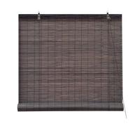 Victoria M. Store Bambou sans Perçager, Protection Solaire et visuelle, Store à tirage latéral sans percer, pour fenêtres et Portes 100 x 220cm, Marron Foncé
