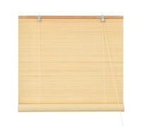 Victoria M. Store Bambou sans Perçager, Protection Solaire et visuelle, Store à tirage latéral sans percer, pour fenêtres et Portes 90 x 160cm, Nature